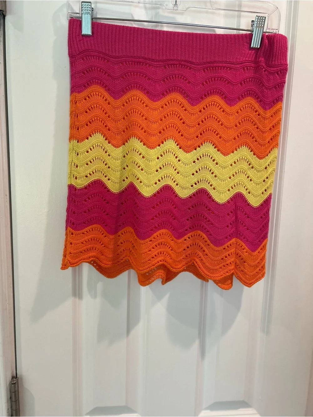 New Beach Riot Boho Crochet Chevron Beach Cover-Up Skirt  Swim Cover-Up